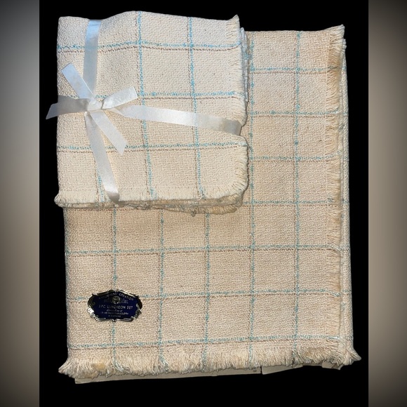 Vintage 5 Piece Set 45 Inch Tablecloth 4 Napkins Beige A Progress Creation New - Picture 1 of 4